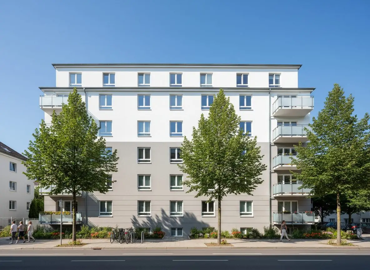 Dış cephesi yeni boyanmış apartman